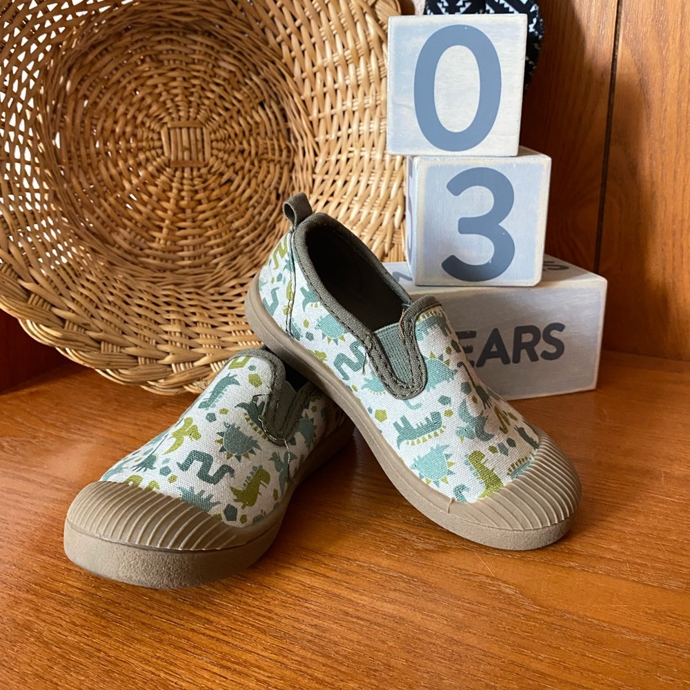 Toddler Kaleb Slip-on Sneakers - Cat & Jack Tan/Olive 9T